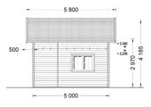 Blockbohlenhaus mit Schlafboden DORNBIRN (66 mm), 20 m² + 16 m² – Bild 11
