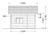 Blockbohlenhaus mit Schlafboden DORNBIRN (66 mm), 20 m² + 16 m² – Bild 9