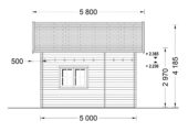 Blockbohlenhaus mit Schlafboden DORNBIRN (66 mm), 20 m² + 16 m² – Bild 9