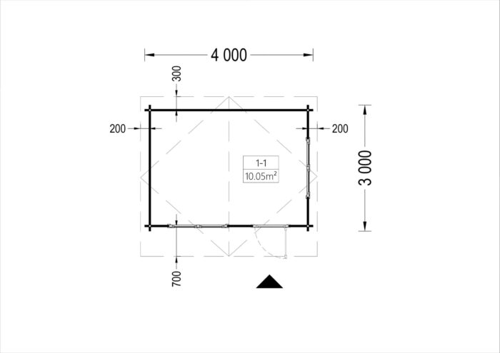 Premium Gartenhaus Donau,4x3m, 12m²