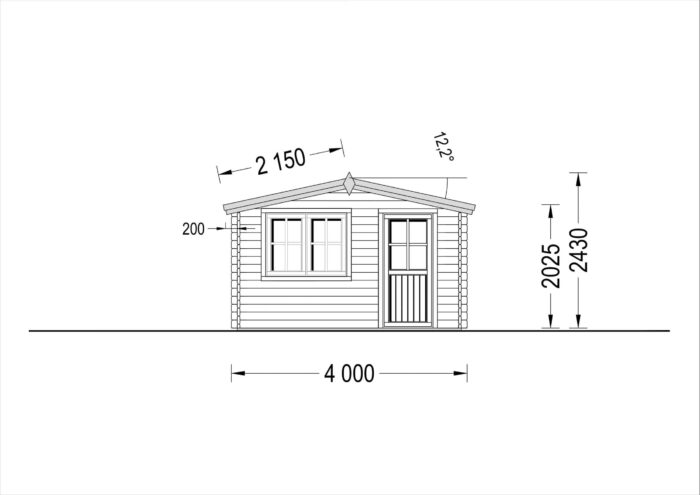 Premium Gartenhaus Donau,4x3m, 12m²