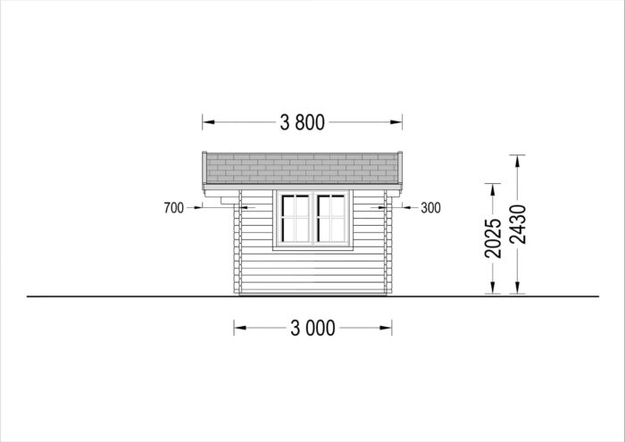 Premium Gartenhaus Donau,4x3m, 12m²