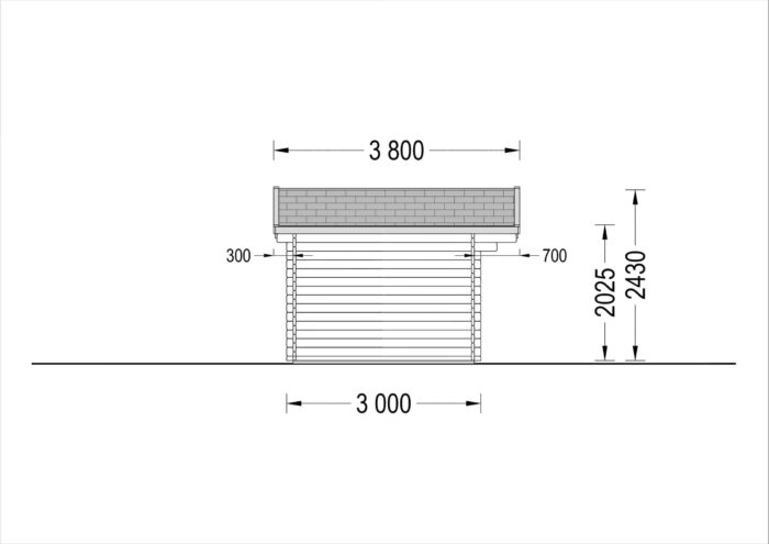 Premium Gartenhaus Donau,4x3m, 12m²