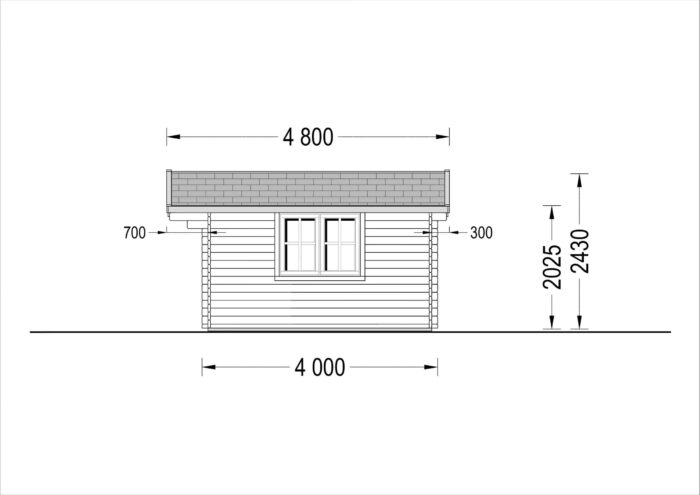 Premium Gartenhaus Donau, 4x4m, 16m²