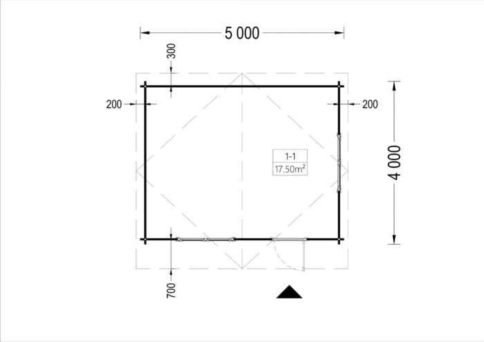 Gartenhaus Donau, 5x4m, 20m²