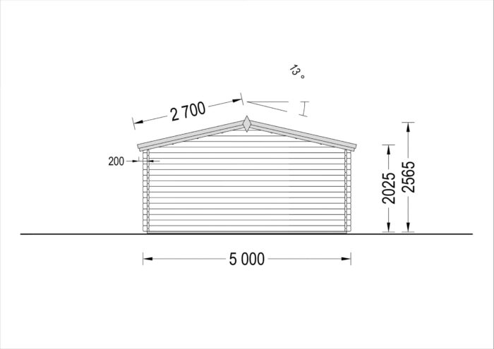 Gartenhaus Donau, 5x4m, 20m²