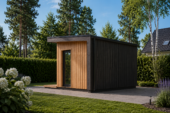 Gartenhaus EMIL (34 mm + Holzverschalung, Isoliert) – 4×3 m, 12 m² – Bild 4