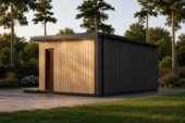 Gartenhaus EMIL (34mm + Holzverschalung ), 5x5m, 25m² – Bild 4