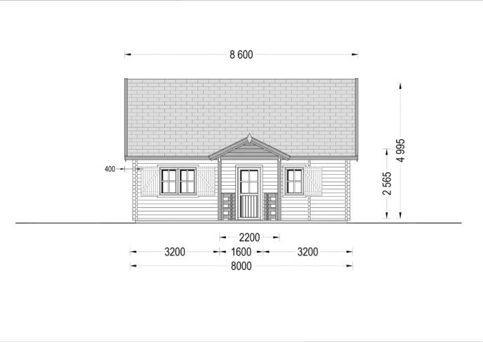 Blockbohlenhaus ERNI (66mm) 70m²