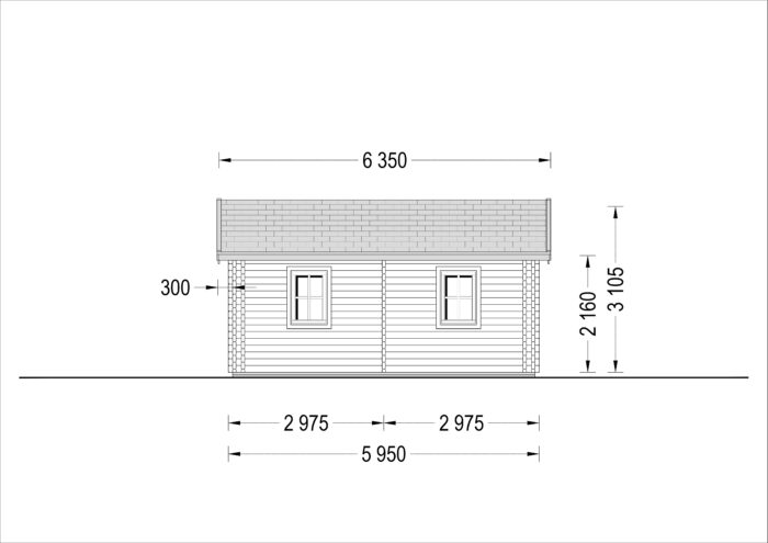 Blockbohlenhaus FRITZ (44+44mm) 60m² Isoliert – Bild 10