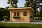 Gartenhaus Donau 5x4 m, 20 m² mit Flachdach – Bild 2