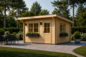 Gartenhaus Donau 5x4 m, 20 m² mit Flachdach – Bild 3