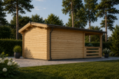 Gartenhaus aus Holz SABINE, 4x5.75 m, 16 m² + 7 m² Terrasse – Bild 5