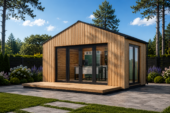 Gartenhaus ANTONIA (34mm + Holzverschalung ), 5x3m, 15m² Isoliert