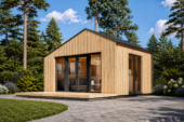 Gartenhaus ANTONIA (34mm + Holzverschalung ), 5x5m, 25m²