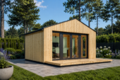 Gartenhaus ANTONIA (34mm + Holzverschalung ), 5x3m, 15m² Isoliert – Bild 4