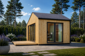 Gartenhaus ANTONIA (34mm + Holzverschalung ), 5x3m, 15m² Isoliert – Bild 3