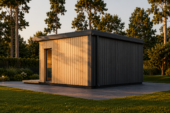 Gartenhaus EMIL (34mm + Holzverschalung ), 5x3m, 15m² – Bild 4