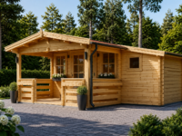 Gartenhaus IRIS (44+44 mm Isoliert) · 26 m²