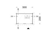 Gartenhaus aus Holz Kit (28mm), 3x2m, 6m² – Bild 6