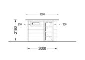 Gartenhaus aus Holz Kit (28mm), 3x2m, 6m² – Bild 7
