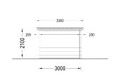 Gartenhaus aus Holz Kit (28mm), 3x2m, 6m² – Bild 9