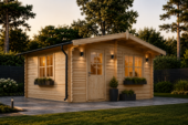 Gartenhaus Nele, 6x6m, 36m² Isoliert