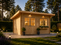 Gartenhaus LINZ 4X3 m , 12m² mit Pultdach