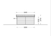 Blockbohlenhaus HANNES (66 mm) · 42 m² + 10 m² überdachte Terrasse · Pultdach – Bild 9