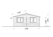 Holzgarage mit (44 mm) 4x6 m mit Doppelcarport 5.5x6 m – Bild 8
