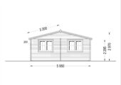 Holzgarage mit (44 mm) 4x6 m mit Doppelcarport 5.5x6 m – Bild 8