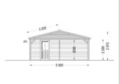Holzgarage mit (44 mm) 4x6 m mit Doppelcarport 5.5x6 m – Bild 10