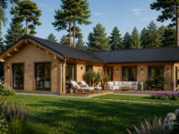 Bungalow Neusiedl (66 mm + Holzverschalung), Isoliert 129 m²