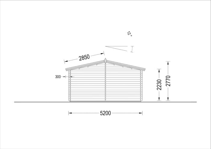 Blockbohlenhaus HANNES (66 mm) 42 m²