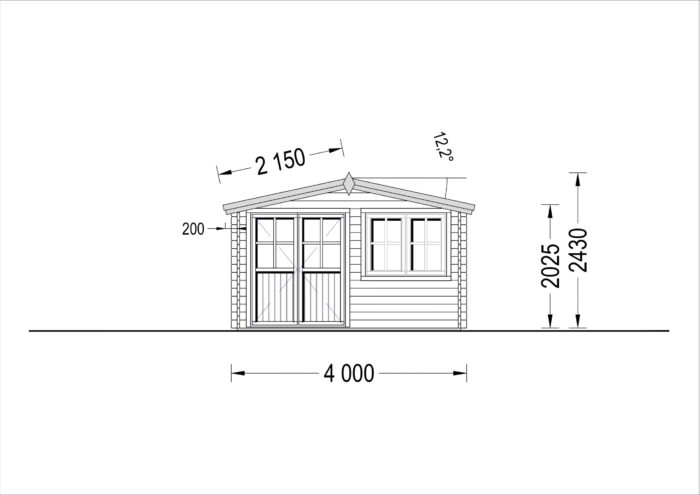 Premium Gartenhaus LINZ, 4x5m, 20m²