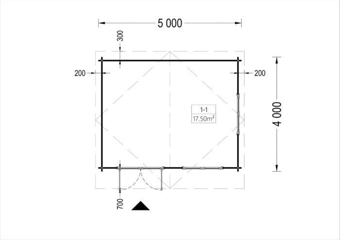 Gartenhaus LINZ, 5x4m, 20m²