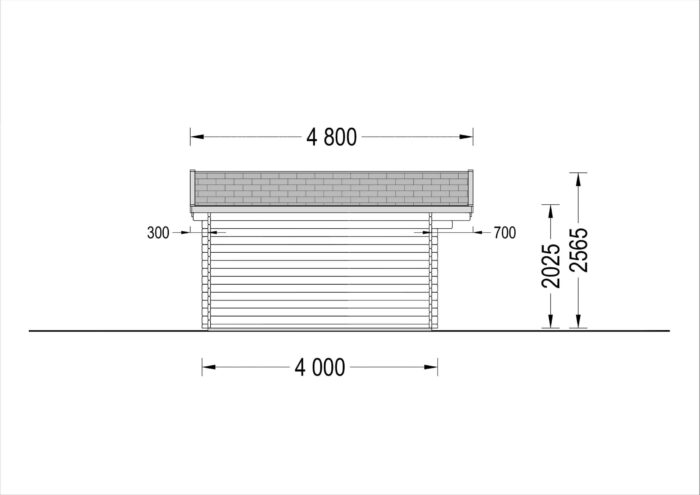 Gartenhaus LINZ, 5x4m, 20m²