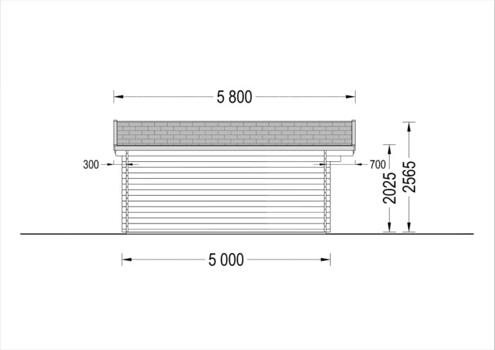 Premium Gartenhaus LINZ 5x5m, 25m²