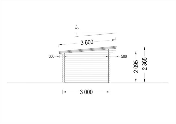 Premium Gartenhaus LINZ 4X3 m , 12m² mit Pultdach