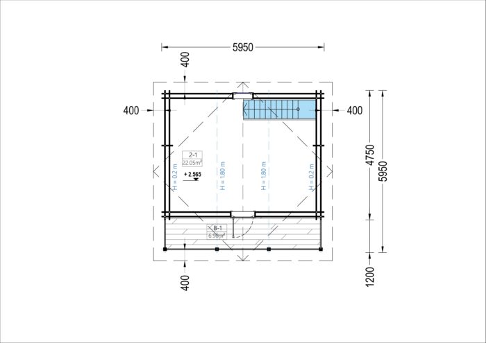 Blockbohlenhaus LANDSHUT (44 mm) · 50 m² – Bild 12