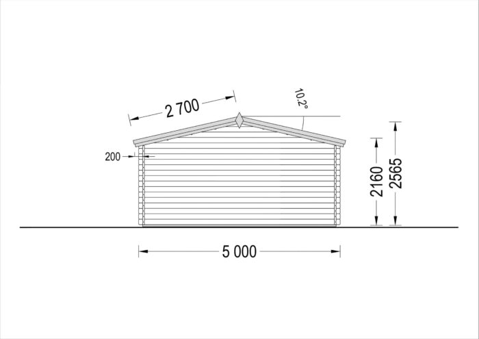 Gartenhaus MARTINA, 5x4m, 20m²