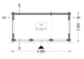 Gartenhaus OSKAR, 6x3 m, 18 m² ISOLIERT – Bild 7