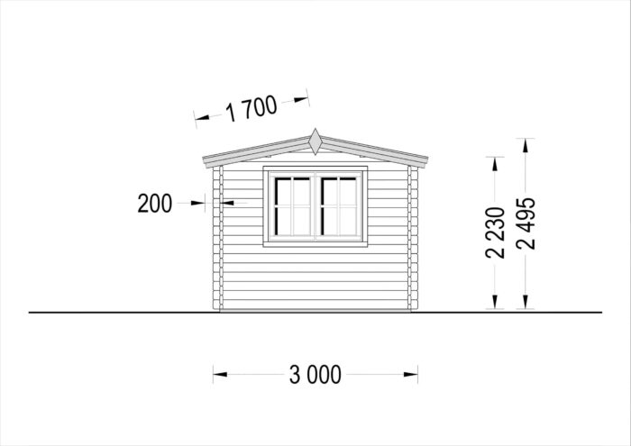 Gartenhaus OSKAR, 6x3 m, 18 m²