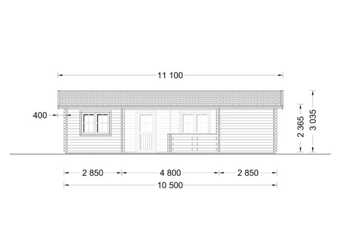 Premium Blockbohlenhaus ULRICH, 70m²