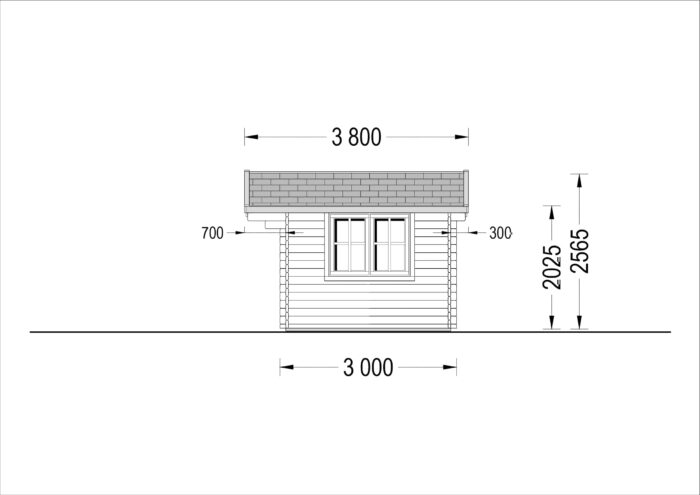 Gartenhaus WIEN 5x3 m, 15 m²