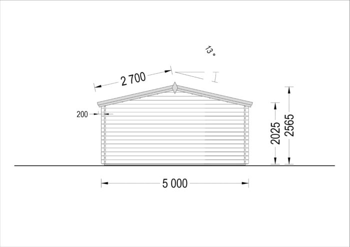 Gartenhaus WIEN 5x3 m, 15 m²