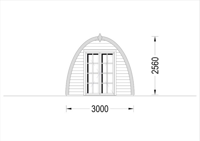 Gartenhaus BRITA 3x3m, 9m²