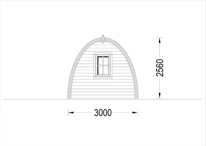 Gartenhaus BRITA 3x3m, 9m²