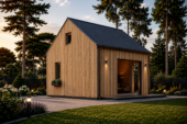 Blockbohlenhaus SASCHA (44 mm + Holzverschalung), 20 m² – Bild 4