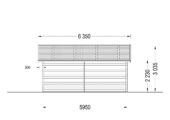 Einzelgarage (44mm) 4x6m mit Carport 3x6m – Bild 9